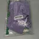 Lilosy High Waisted Tummy Control Ribbed Bikini Crop Top Brazilian Swimsuit Set 2 Piece (Small, Light Purple)