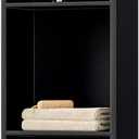 VHH 12" x 36" No Tile Needed Shower Niche, Black Stainless Steel 3-Tier Recessed Wall Niche for Bathroom Shower Wall, 11"x35"x3.95"