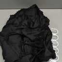 Extra Long Black Boho Shower Curtain 96 Inch Black Tufted Chevron Striped Fabric Shower Curtains for Bathroom Modern Shabby Chic Waterproof Cloth Shower Curtain Set with Hooks