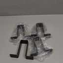 4 Pcs 2" x 4" Strap Post Ties, Heavy Duty Deck Fence Brackets for Wood Beam, Gazebo Mounting Brackets, 2mm Thickness - Black