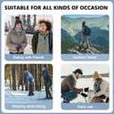 Women's Winter Beanie Warm Fleece Lining - Thick Slouchy Cable Knit Skull Hat Ski Cap (Black)