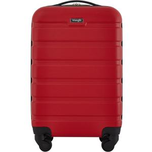Wrangler 22" Hardside Spinner Carry-On Luggage, Salsa Red