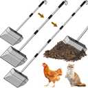 Chicken Poop Scooper with  Fine Mesh Sieve - Heavy Duty Chicken Coop Scoop for Sand, Extra Wide 10 Sifting Shovel Pooper Scooper and Coop Cleaning Must Haves