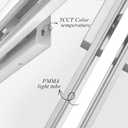 55 Inches Nickel LED Modern Bathroom Vanity Light Fixtures Dimmable 5CCT Vanity Light Bar Over Mirror 3-Light Wall Light for Bathroom Over Mirror Picture Light