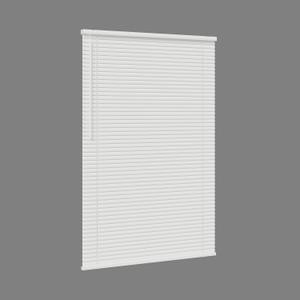 Cordless Light Filtering Mini Blind - 26" W x 64" L - White,  1" Vinyl Slats, Smooth Lift Operation, Horizontal Shades for Indoor Windows by Lumino