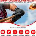 Baseball Batting Gloves for Youth Adult Mens Kids Boys Padded Comfortable Softball Batting Gloves with Super Grip Finger Fit Palms (Black) Youth  Medium 