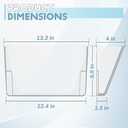 6 Pack Clear Acrylic Single Pocket, Plastic Hanging Wall Mount File Holder for Office Home, Clear