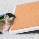 Ceramic Coasters Set of 4  Square Drink Coasters with Cork Backing, 3.9x3.9 Inches  Decorative Printed Designs for Home, Office, or Gift Use (Mama Rabbit)