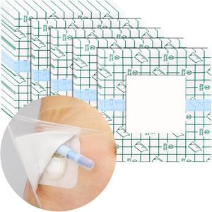 Waterproof Dialysis Port Shower Cover Pd Catheter Shower Shields Chemo Port Shower Protector 6"x6" Picc Line Bandage with Non-Stick Center Pad for Showering Patch (Pack of 25)