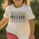 Kids Toddler Baby Boys Girls Back to School Shirt First Day of Preschool T-Shirt Short Sleeve Top, 4-5T