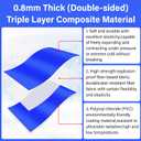 8.5 Ft Pool Water Bags 0.8mm Double Layer Hot Melt Process Water Tubes Thickened (27 Gauge) Dual Chamber Pool Cover Weights,Heavy Duty PVC Water Weight Bag,12 Pieces,Blue, 8.5 FT - 12 Pack