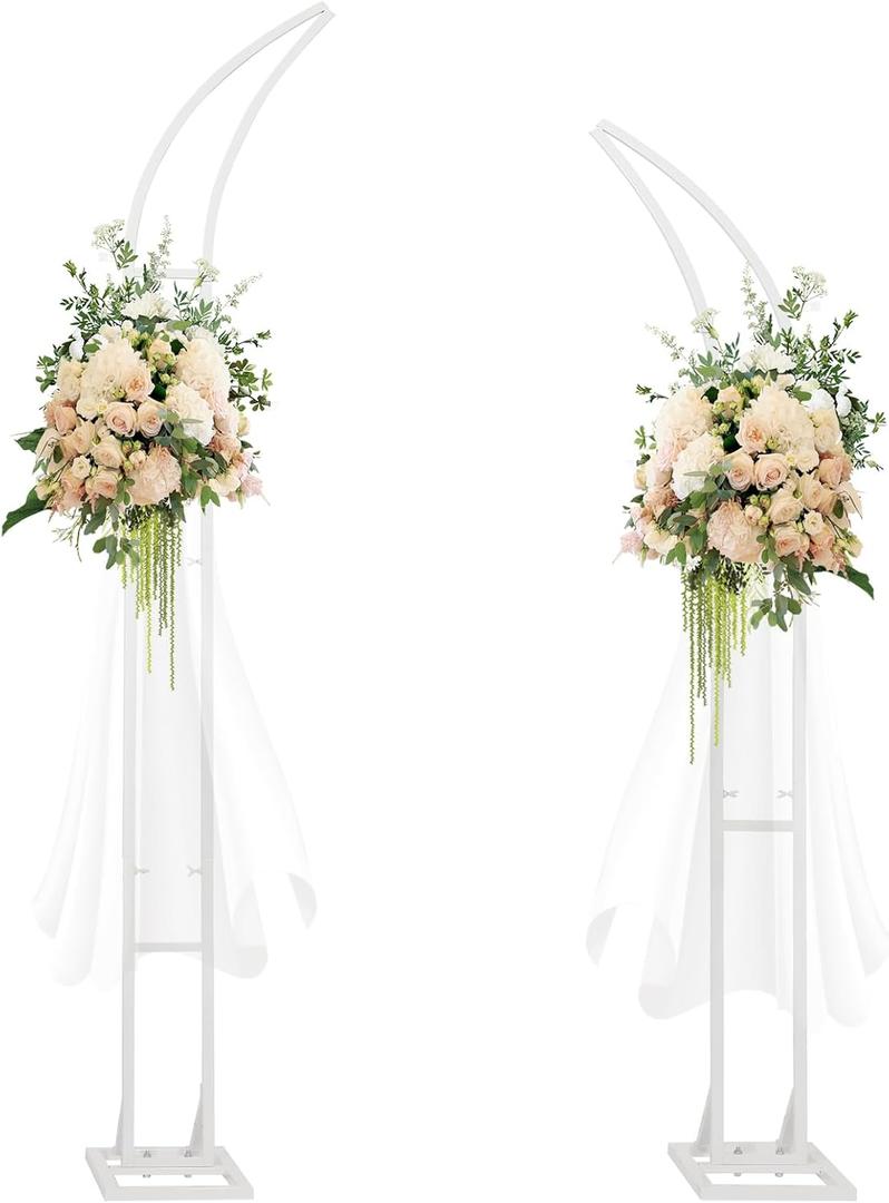 2pcs Large Wedding Arch 8.2Ft&6.9Ft Balloon Floral Arch Stand for Party
Backdrop Stand Heavy Metal Base&Triangular Easy Assembly Structure More Stable for Bridal&Ceremony Baby Shower Birthday