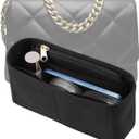 LOUKAYCCI Purse Organizer Insert for CHANEL 19 Maxi Flap Bag Organizer Insert Handbag (Black, Maxi)