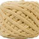 Plush Chenille Chunky Yarn for Crocheting 100g(54.6yd) - Bulky Thick Fluffy Yarn for Knitting- Soft Velvet for Baby, Blanket Knitting Blanket Yarns- Amigurumi Yarns (Khaki)