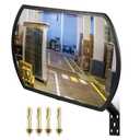 Geetery 1 Pc 24" x 15" Garage Mirror Convex Security Outdoor Indoor Round Rectangular Acrylic Traffic Mirror Corner Blindspot for Wall Parking with Protective Film for Driveway