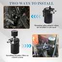 Oil Catch Can, Oil Catch Tank, Oil Separator Catch Can with Hose Kit, Universal Oil Catch Can Tank Polish Baffled Reservoir 300ml Oil Catch Can Tank Kit Universal for Car Truck Engine