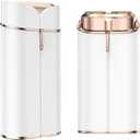 Facial Hair Removal for Women, Portable Painless Electric Shaver Device with Built-in LED, Wet/Dry Electric Razor Hair Remover Epilators for Face, Chin, Upper Lip and Arms (White-2025)