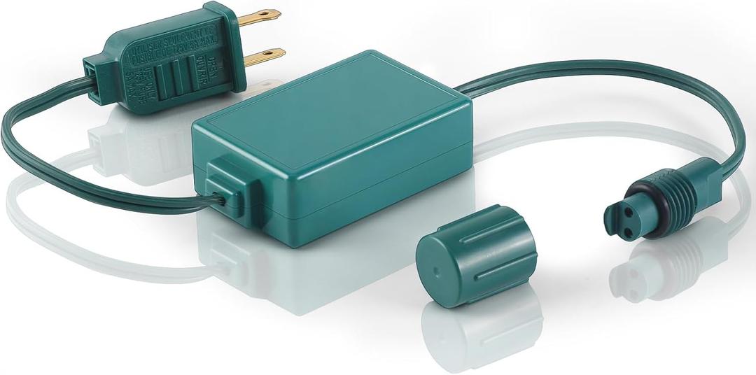 Relaxweex 1 Pcs Coaxial LED Mini Light Power Connector Green Christmas Light Adapter Plug Green Connector Cords Christmas Tree Replacement Parts