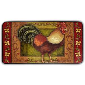 Rooster Kitchen Rugs and Mats 39 X 20 Inch Non Slip Anti Fatigue Washable Mat Chicken French Country Throw Carpet for Farmhouse Home Kitchen/Office/Bathroom Decor