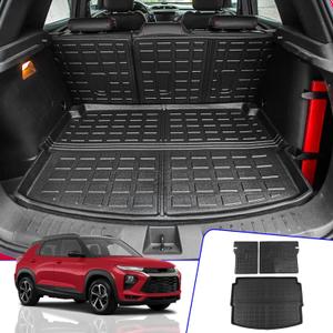 Rongtaod Cargo Mat Compatible with Chevrolet Trailblazer 2021-2024 2025 Trunk Mat Cargo Mat Cargo Liner Back Seat Cover Protector 2023 Chevy Trailblazer Accessories (Backrest Mats+Trunk Mat)