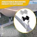 TENGBASE Marine Keel Roller, Adjustable Roller Bracket Assembles, 4 Rubber Keel Roller for Boat Trailer