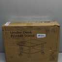 Printer Stand with Storage Under Desk Shelf, Desktop Printer Stand Organizer, Rolling Printer Cart Storage Paper Files Holder for Desk, Office, Home, (White)