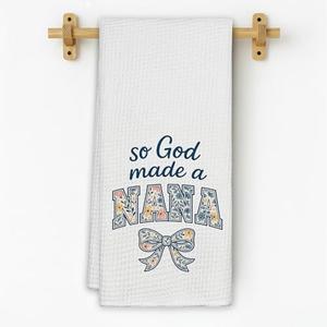 FGFK Vintage Blue Floral Nana Kitchen Towels, Nana Grandma Gifts for Birthday Christmas from Grandkids Dish Tea Towels for Kitchen, Grandmother Gifts Decorative Hand Towel for Bathroom, 16x24 Inch