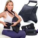 Zomaple Recovery Hysterectomy Pillow with Gel Pack & Lumbar Support Post Abdominal Surgery Must Haves Ideal for C-Section, Laparoscopic & Hernia Healing Comfort, Light Black, 2