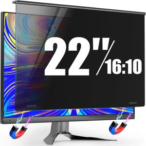Magnetic 22 Inch Privacy Screen for Frameless Computer Monitor 16:10 Aspect Ratio,Hanging Blue Light Screen Protector Eye Protection Anti-Spy Shield, 22in Removable Privacy Filter