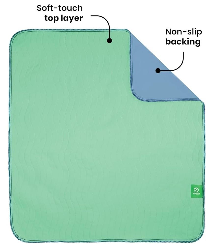 Washable Underpads,Super Absorbency Reusable Bedwetting Incontinence Pads for Kids, Adults, Elderly, and Pets  Waterproof Protective Pad for Couch, Sofa, Floor,Bed (500 Washes)