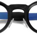 2 x Trendy Round Blue Light Blocking Glasses for Women Men Retro Vintage Circle Style Non-prescription Computer Glasses