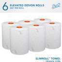 Scott Professional Pro Slimroll Hard Roll Paper Towels, Bulk (47035), Hardwound, Absorbency Pockets, White, for ScottBrand Orange Core Dispensers (6 Rolls at 580' Each, 3,480'/Case) (White, M)
