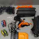 Slot Car Race Track Sets with 4 High-Speed Racing Car, Battery or Electric Race Car Track for Boys and Kids, Dual Racing Game Lap Counter Circular Overpass Track, Gifts Toys for Boys Kids Age 6 7 8-12