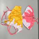 Women's Triangle Bikini Sets Tie Side Halter Bikini Sexy Bikini Set Bathing Suit Oversized Bandeau Swimsuits XS-2XL (Medium, Ice Cream)