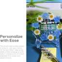 Teacher Appreciation Gifts for Women Resin Floral Keepsake Plate Decor with Pressed Real Flowers (Blue & White) Unique Thank You Gift for Teachers