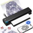 Phomemo Tattoo Stencil Printer, M08F Wireless Thermal Tattoo Printer with 10pcs Transfer Paper, Compatible with Phone/Tablet/PC, Tattoo Supplies for Tattoo Artists, AI Image Generation, All Black