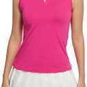 MathCat Women's Sleeveless Golf Shirts UPF 50+ Quickly Dry Tennis Polo Lightweight Sports Athletic Tank Tops (Large)