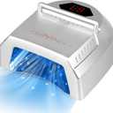 UV LED Nail Lamp Professional, 72W Cordless Nails Lamp with Fan, LED Nail Light for Gel Nails, Nail Dryer with 45 Beads, Perfect for Salon Manicure, Pedicure(Silver)