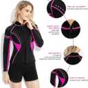 GoldFin Wetsuit Top Women, 2mm Wetsuits Jacket Long Sleeve Neoprene Tops for Water Aerobics Diving Surfing Swimming