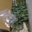 Macrame Wall Hanging with Artificial Eucalyptus Plant, Boho Wall Decor, Green Gray, Set of 2