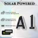 ISUNMEA 9 Inch Solar Lighted House Numbers for Outside, Light Up Waterproof LED Address Numbers Signs for Houses, Large Personalized Illuminated Exterior Modern House Numbers Light (9-Black, 9IN)