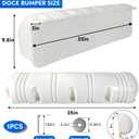 Dock Bumper 35in 1 Pack,Boat Dock Bumpers,Dock Bumper Guards,Dock Post Bumpers,Marine Dock Bumpers,Heavy Duty Dock Piling Bumpers for Protecting Boat and Dock,Screws and Washers Included(White)