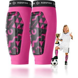 Soccer Shin Guards Kids Youth Adult, Shin Protector for Boys Girls Men Women, Shin Pads Defender, Lightweight Calf Protective Gear, Breathable Canilleras de Futbol para Nios XS4