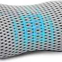 Lumbar Pillow, Memory Foam Lumbar Support Pillow for Office Chair and Car Seat, Ergonomic Streamline Back Pillow for Lower Back Pain Relief, Back Support Pillow for Sitting, Driving, Traveling (Light White)