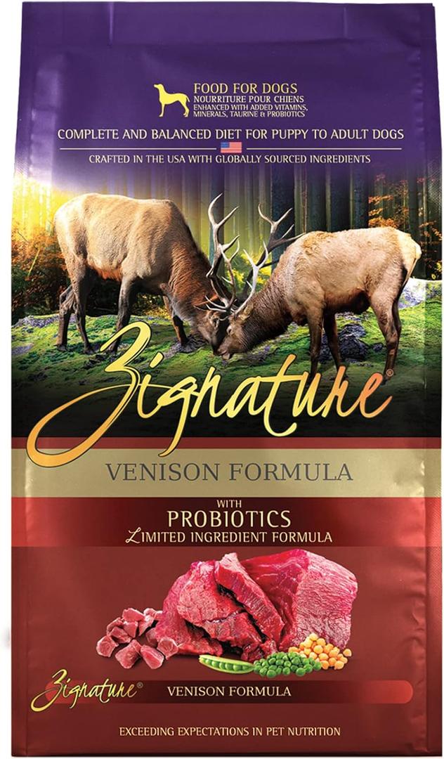 Zignature Venison Limited Ingredient Formula Dry Dog Food 4lb (4 Pound (Pack of 1))