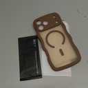 Magnetic for iPhone 17 Pro Max Case, Cute Wavy [Full Camera Protection] [Fit for MagSafe], 1X Screen Protector+1X Wrist Strap, Trendy Matte Women Girly Phone Case for iPhone 17 Pro Max 6.9", Brown