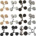 RONYOUNG 60PCS Adjustable Waist Buckle Set for Loose Pants - No Sewing Clips, Pins, Brooch Tightener for Jeans, Skirts (10 Sets)