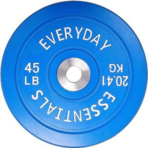 BalanceFrom Color Coded Olympic Bumper Plate Weight Plate with Steel Hub