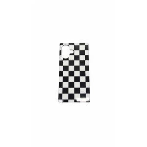 Rectangle Checkered Phone Case for iPhone 13 Black White Grids Plaid Checkerboard Slim Soft Classic Trunk Design Strong Shockproof Protective Checker Cover for iPhone 13 6.1"