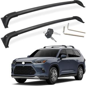 Autekcomma Heavy Duty Black Upgraded Roof Rack Crossbar Compatible for Toyota Grand Highlander Lexus TX 2024up All Grades. Max 260lb Loading Capacity with Metal Lockable Anti -Theft Locking Mechanism